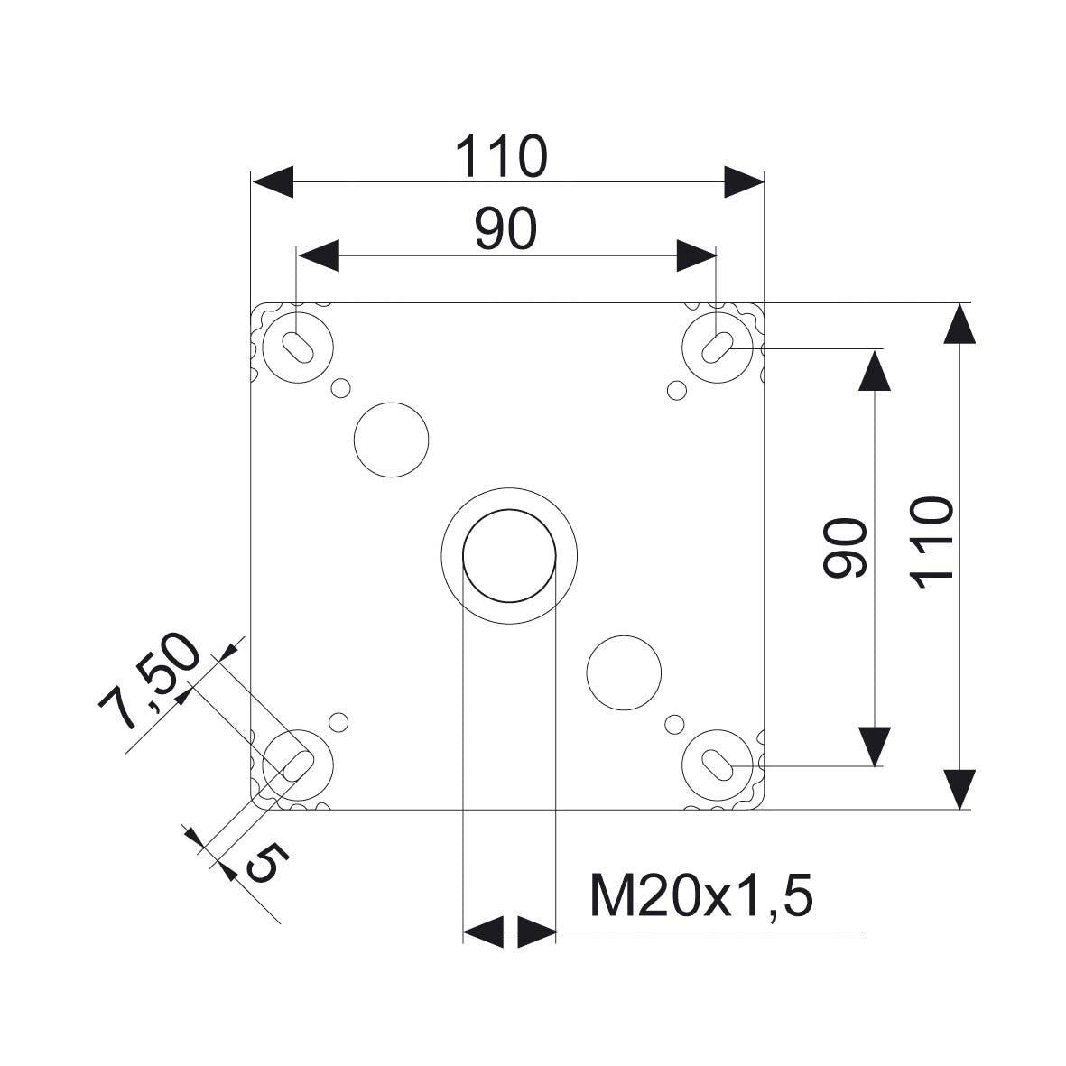 Kopplingsdosa 110x110x66 (vit) Rutab COMBI 607/TOM/VIT Normprodukter Solproffset