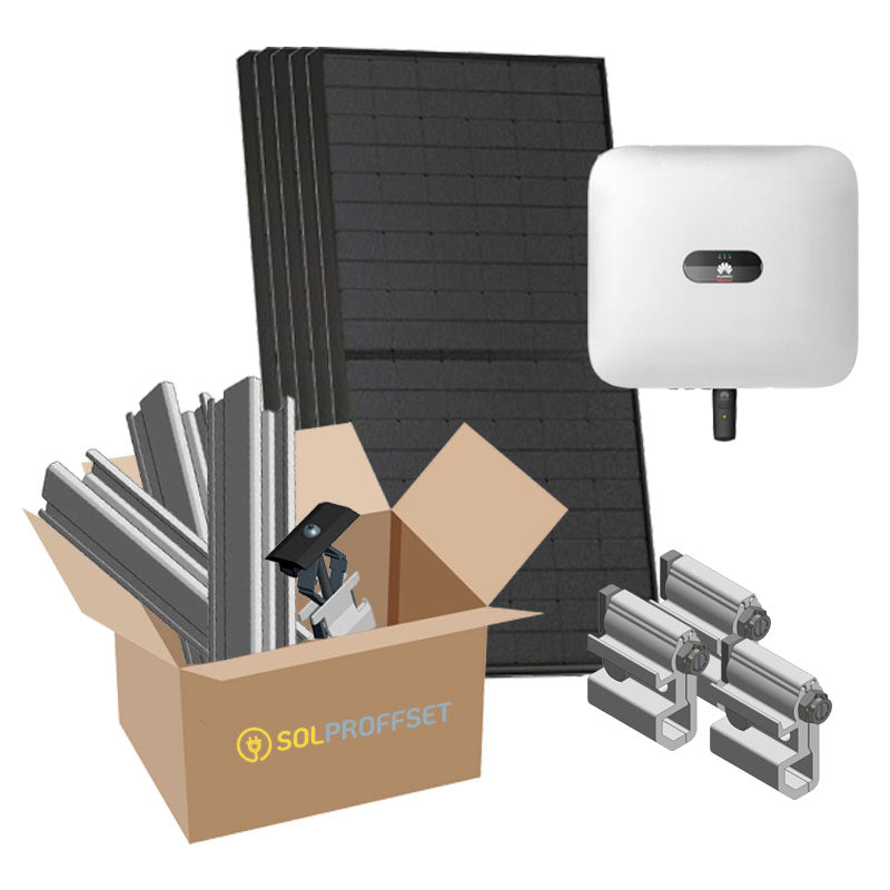 Komplett solcellspaket falsatplåttak - 17 Kw Solproffset