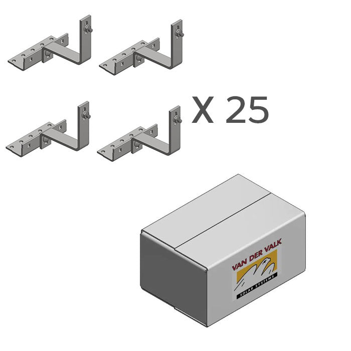 Hel låda - Van der Valk - 25 stycken Strongline Takkrok - Porträtt (747844) Montagematerial Van der Valk Solar Systems