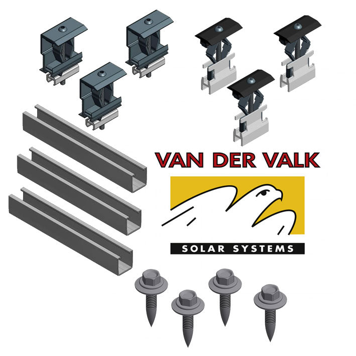 Montagematerial för tp20 plåttak - 20 paneler Van der valk (porträtt) Solproffset