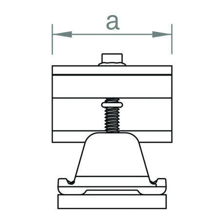 Änd-klämma till C-räls Svart 30-42mm novotegra