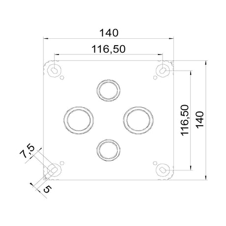 Kopplingsdosa 140x140x82 (vit) Rutab COMBI 1010/TOM/VIT Normprodukter Solproffset