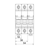 Automatsäkring 3-polig 20 A Typ C Rutab RSC-320 Normprodukter Solproffset