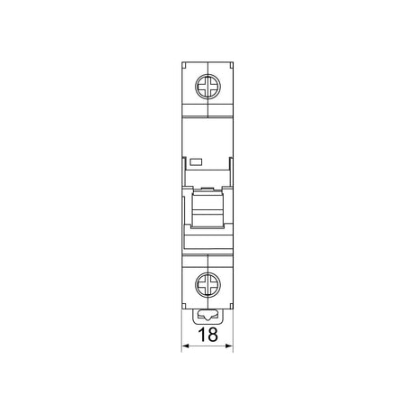 Automatsäkring 1-Polig 10A Typ C Rutab RSC-110 Normprodukter Solproffset