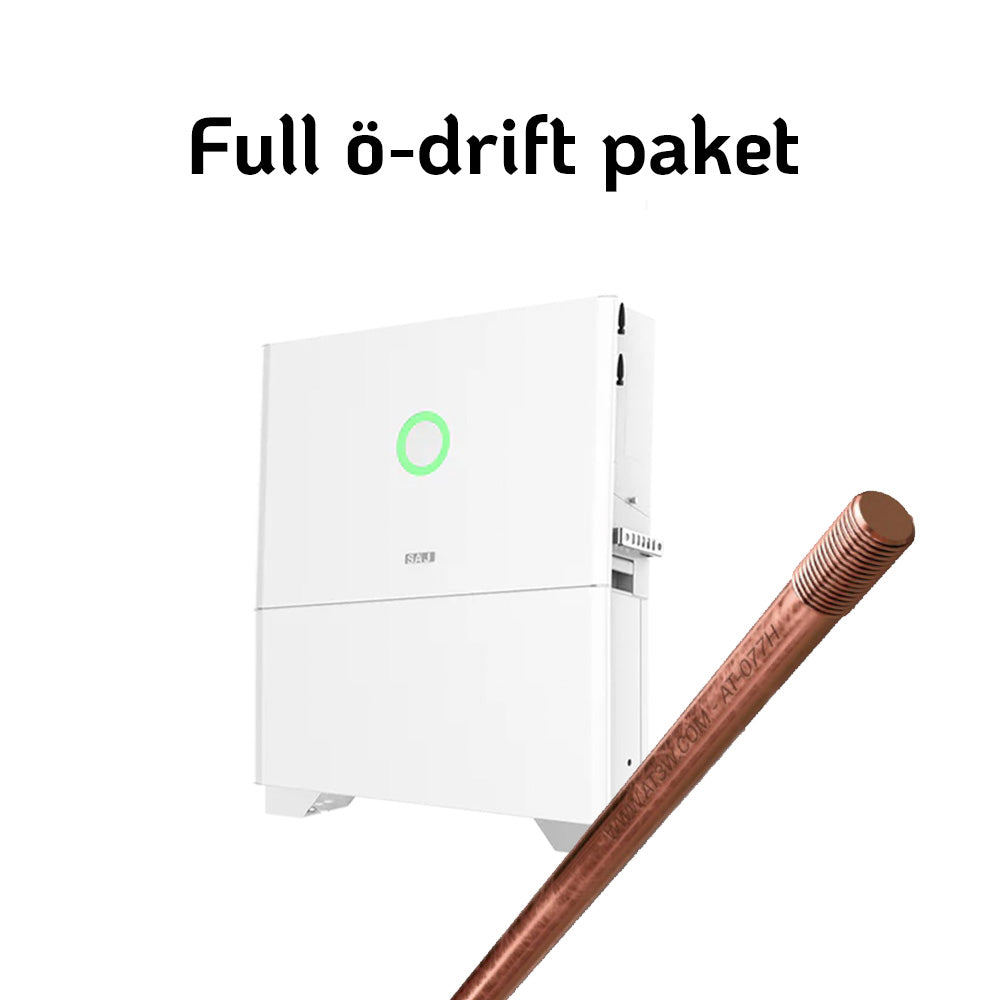 Full ö-drift paket | SAJ  |  HS3  |  12kw växelriktare  |  5 - 20 Kwh Solcellsbatteri