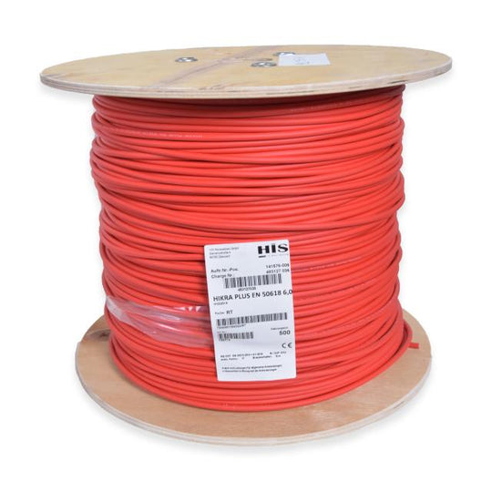Solar cell cable - 4 and 6mm2 Sold per meter Red