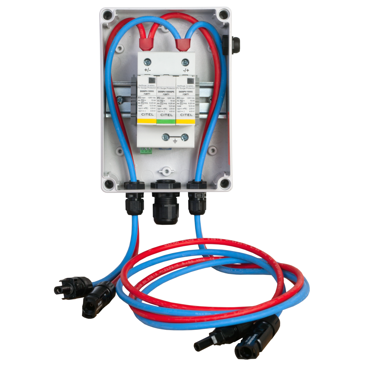 Överspänningsskydd - Citel PV-String Anslutningsbox med Type 1 SPD solproffset